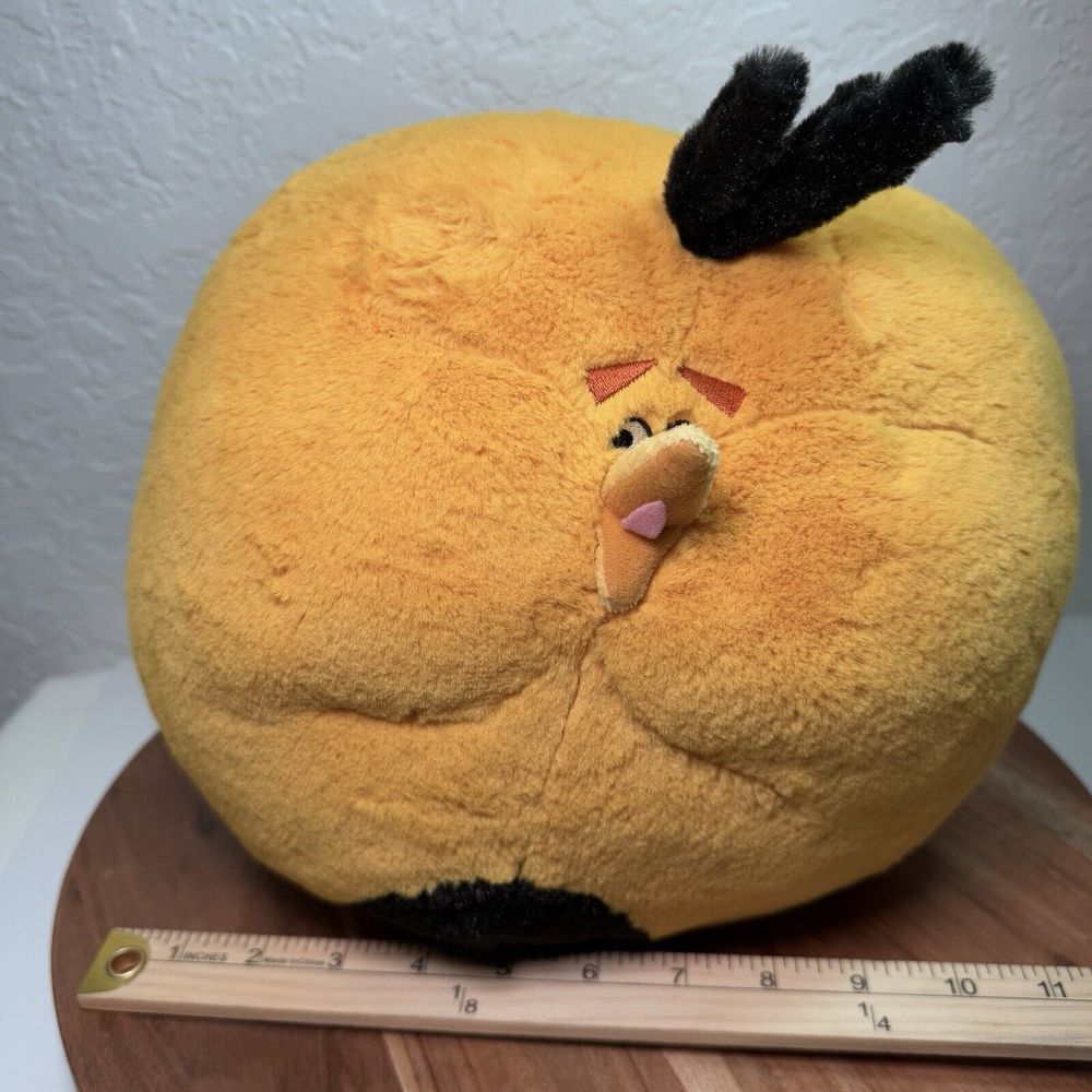 Angry Bird Yellow Inflated Bubbles Plush Animal Globe Bird RARE No Sound - Picture 9 of 9
